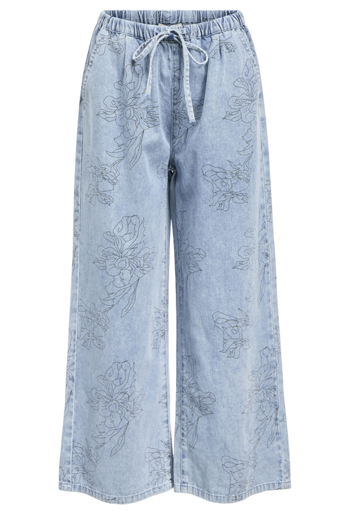 OBJFILUCA DNM HW LO ANKLE PANT 139 23046791 LIGHT BLUE DENIM/BLACK
